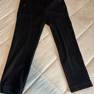 LOFT Men's Black Dress Trousers - Cuffed Straight Leg